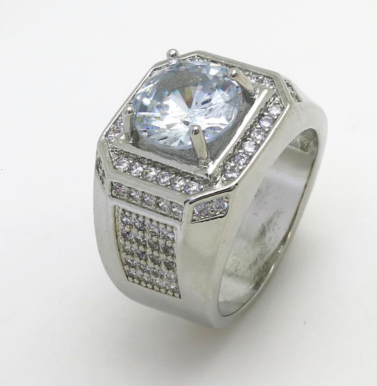 Choucong Solitaire Male Clear Filled Engagement Wedding Band Rings For Men Finger Jewelry Y19051002