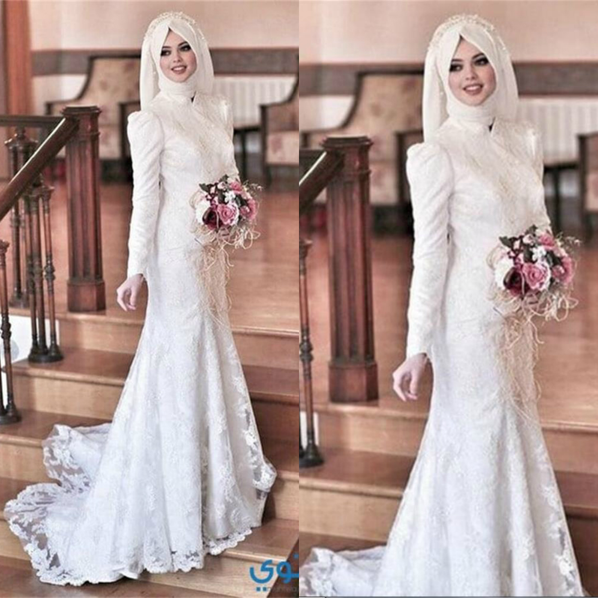 Modest Muslim Wedding Dresses High Collar Lace Appliques Long Sleeve Wedding Gowns Bridal Dress Mermaid Trumpet Robes De Mariée, Orange
Modest Muslim Wedding Dresses High Collar Lace Appliques Long Sleeve Wedding Gowns Bridal Dress Mermaid Trumpet Robes De Mariée, Orange
