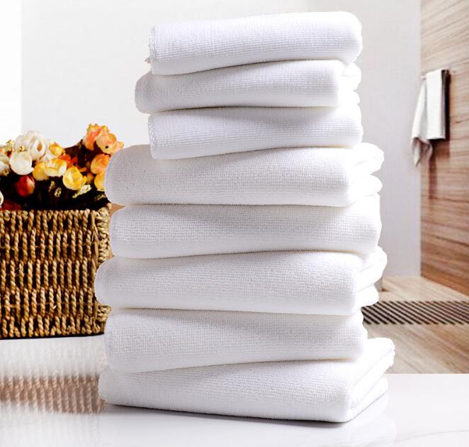 White Towel Hotel Towels Soft Towel Microfiber Fabric Home Cleaning Face Bathroom Hand Hair Bath