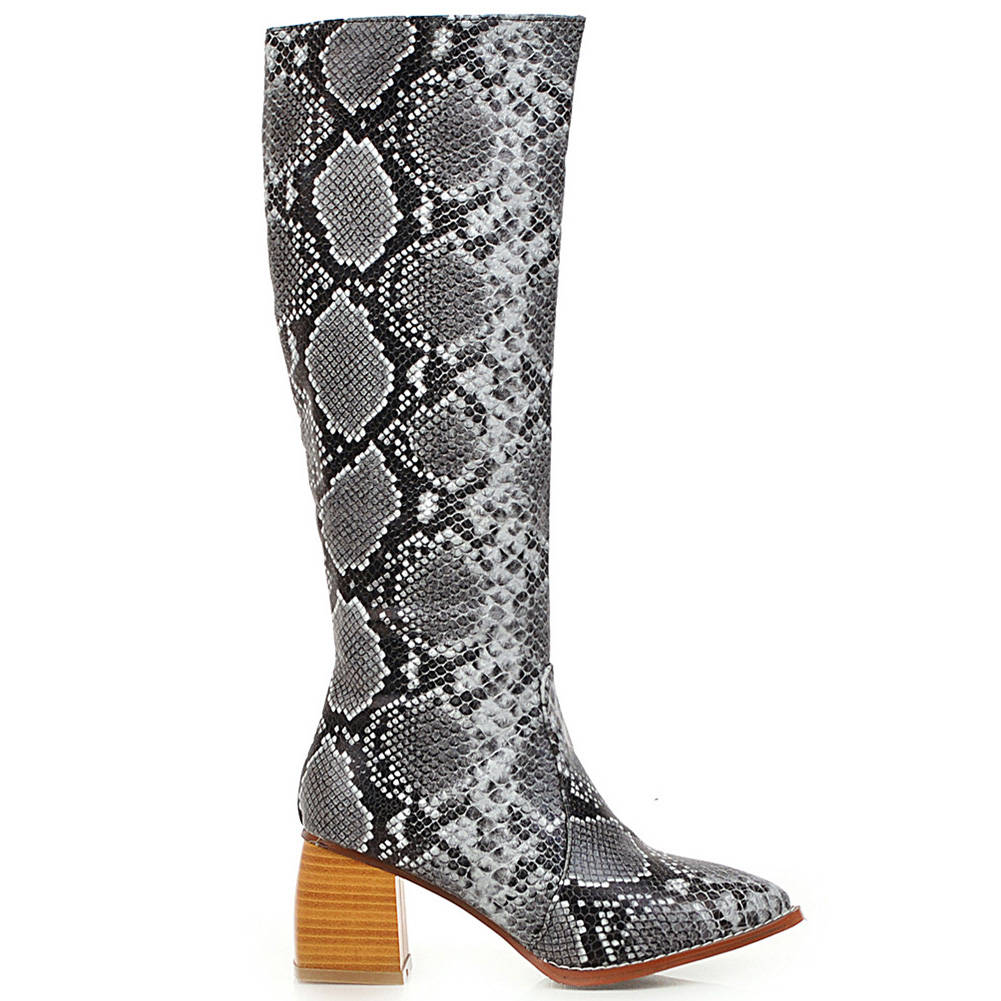 Hot Sale- Classic Top Quality Shoes Woman Boots Female Shoes Heels Knee High Boots Women
