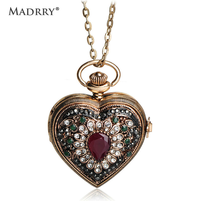 Madrry Antique Gold Color Heart Shape Pocket Watch Long Necklace For Women Quartz Jewelry Dress Clothes Sweater Accessories, Silver
Madrry Antique Gold Color Heart Shape Pocket Watch Long Necklace For Women Quartz Jewelry Dress Clothes Sweater Accessories, Silver