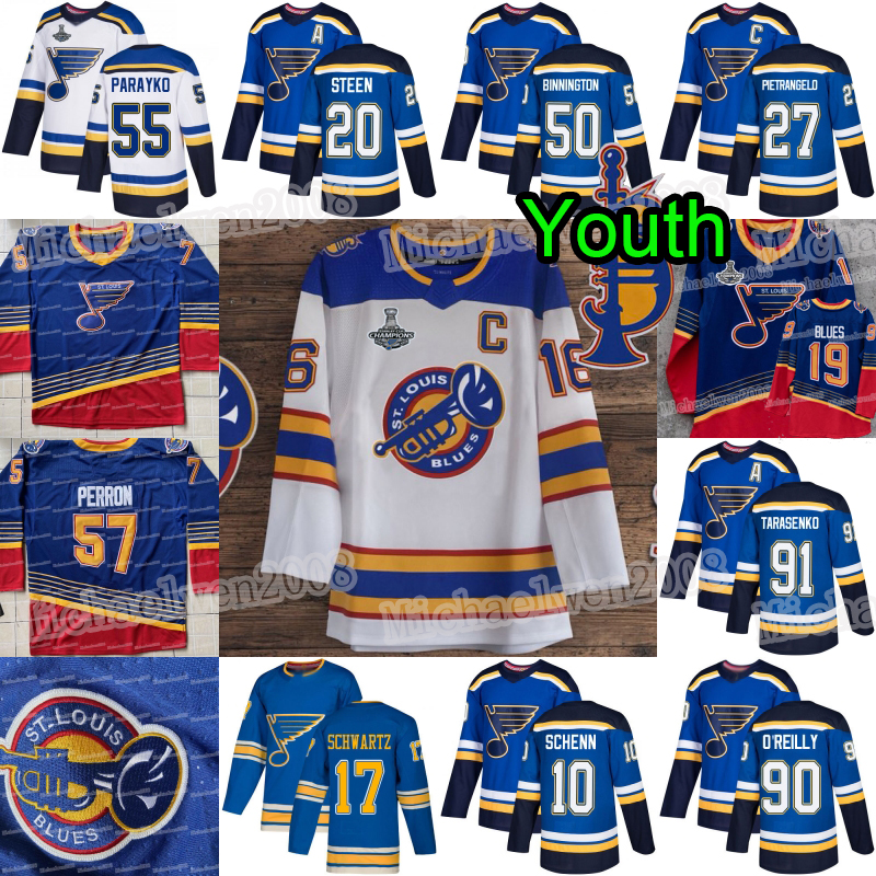 Youth St. Louis Blues 2019 Champions David Perron Binnington Ryan O'Reilly Tarasenko Alex Pietrangelo Brayden Schenn Jaden Schwartz Jersey, Black;red
Youth St. Louis Blues 2019 Champions David Perron Binnington Ryan O'Reilly Tarasenko Alex Pietrangelo Brayden Schenn Jaden Schwartz Jersey, Black;red