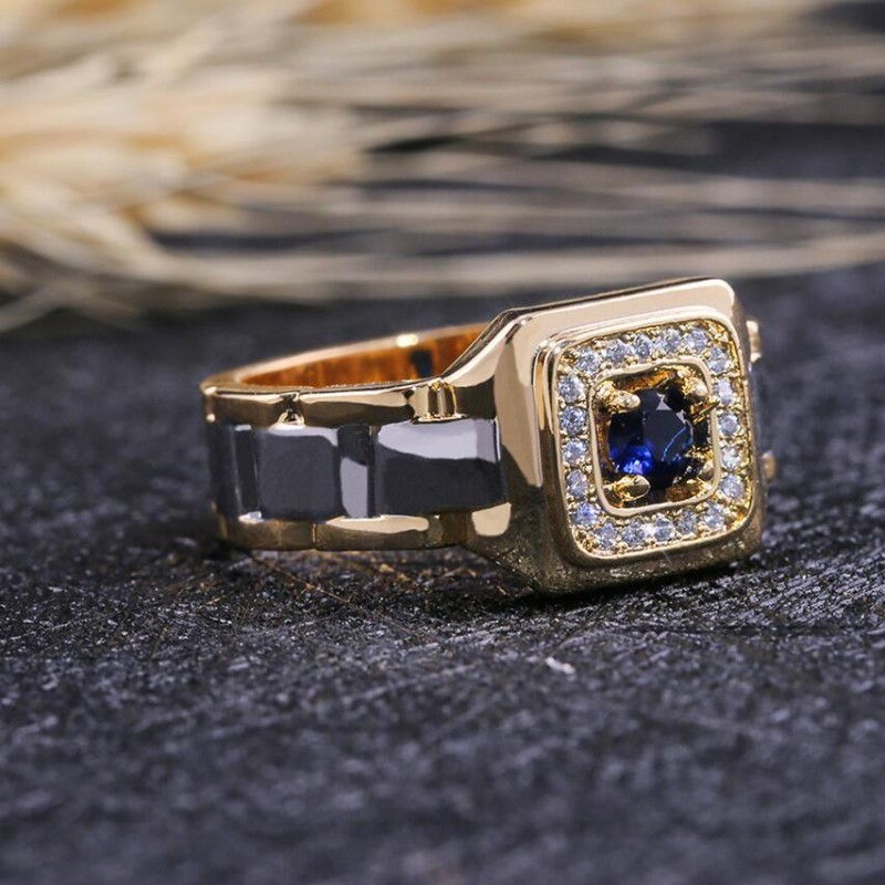 Sterg Sier Rose Gold Women's Wedding Band: Round Cut Cubic Zirconia for Lovers 4341