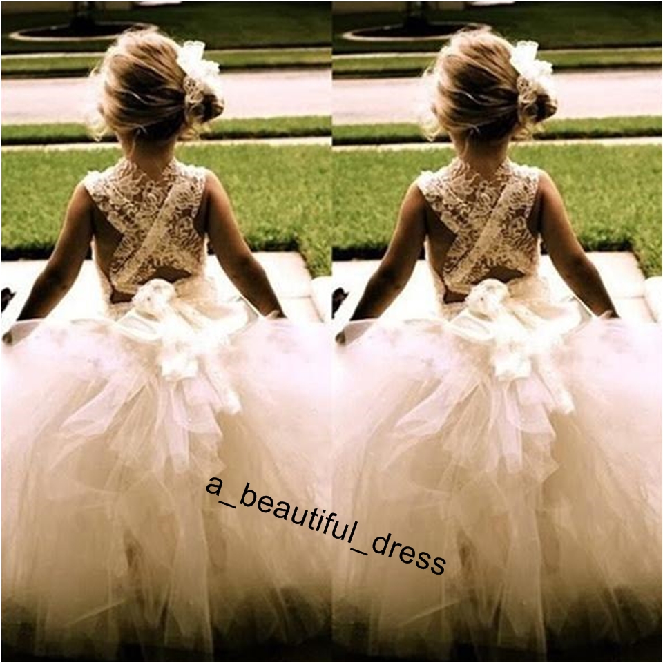 Beautiful Flower Girl Dresses for Wedding New Princess Tulle Party Birthday Communion Pageant Dress Little Girls Kids/Children Dress FG1303