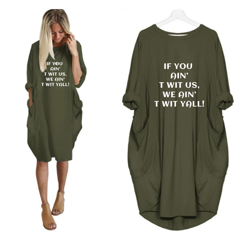 Womens Fashion Dresses Crew Neck Dresses Casual Loose Dress Trendy Letter Printed New Girl Apparel 2020 High Quality Clothing, Black
Womens Fashion Dresses Crew Neck Dresses Casual Loose Dress Trendy Letter Printed New Girl Apparel 2020 High Quality Clothing, Black