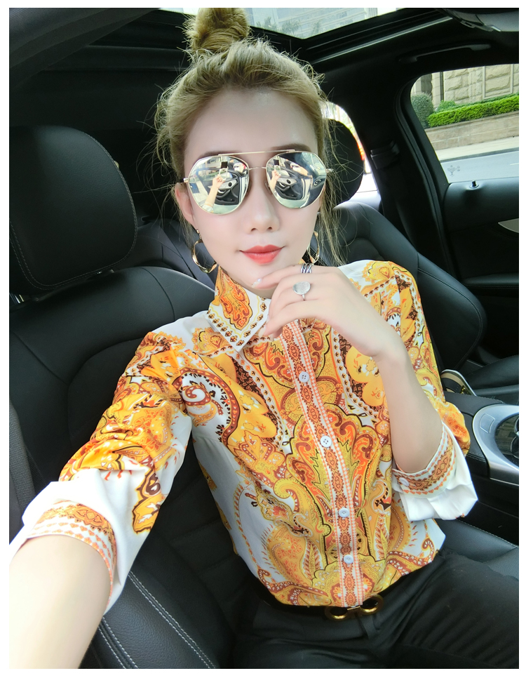 New Luxury Runway Vintage Printed Shirts Plus Size Women Elegant Long Sleeve Lapel Neck Ladies Button Blouse Slim Office Designer Shirt Tops, White
New Luxury Runway Vintage Printed Shirts Plus Size Women Elegant Long Sleeve Lapel Neck Ladies Button Blouse Slim Office Designer Shirt Tops, White