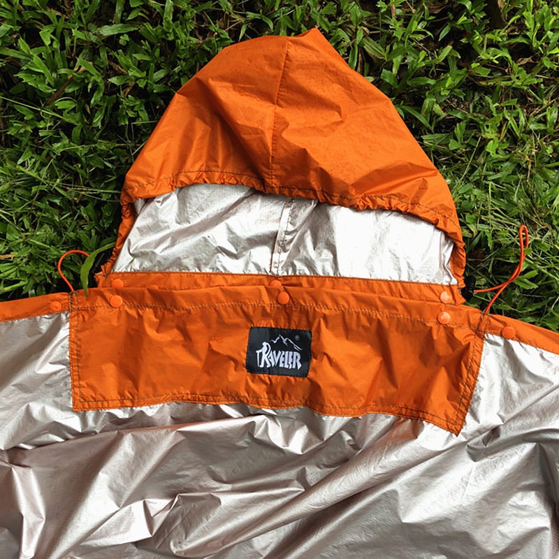 Multifunctional Outdoor Rain Poncho Backpack Rain Cover Waterproof Tent Tarp Footprint Ground Sheet Shelter
Multifunctional Outdoor Rain Poncho Backpack Rain Cover Waterproof Tent Tarp Footprint Ground Sheet Shelter
