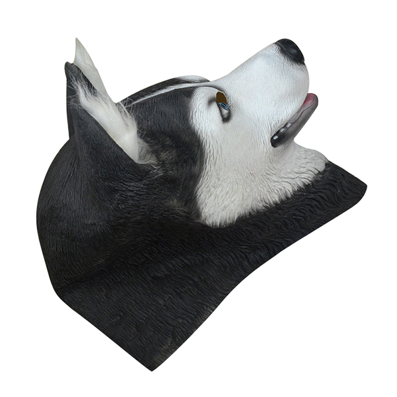 Party Masks Funny Halloween Trick Simulation Animal Husky Dog Head Environmental Protection Material Latex Mask Decoration 17224616