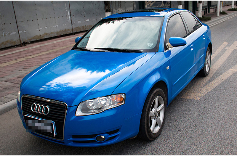 Dark Blue Glossy Vinyl Film Car Wrap Sticker With Air Release Bubbles 3 Layers Gloss Film Wrapping Car Foil