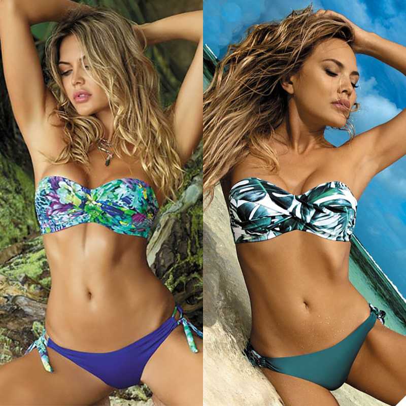 2020 New Leaves Print Bikini Swimsuits Women Push Up Bikini Set Bandeau Swimwear Bathing Suit Brazilian Biquini Female
2020 New Leaves Print Bikini Swimsuits Women Push Up Bikini Set Bandeau Swimwear Bathing Suit Brazilian Biquini Female