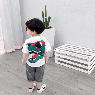 Childrens Designer T-shirts Boys Summer Tops Boys Fashion Short-Sleeved T-shirts Kids Dinosaur Print Shirts 2020 New Style Casual Tops New, White
Childrens Designer T-shirts Boys Summer Tops Boys Fashion Short-Sleeved T-shirts Kids Dinosaur Print Shirts 2020 New Style Casual Tops New, White