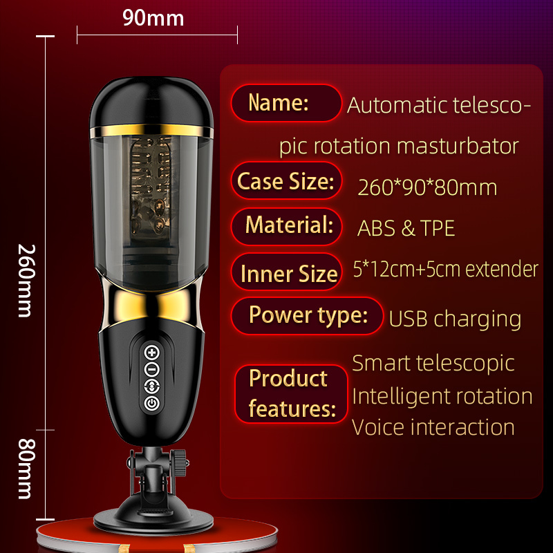 Automatic Telescopic Rotation Male Masturbator 10*10 modes Silicone vagina real pussy adult masturbation sex toys for men Y200409
