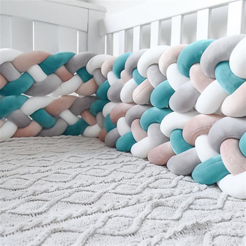 2M Baby Bed Bumper Infant Knot Cushion Baby Crib Protector 4 Braids Bumper for Newborn Nest Cot, Red
2M Baby Bed Bumper Infant Knot Cushion Baby Crib Protector 4 Braids Bumper for Newborn Nest Cot, Red