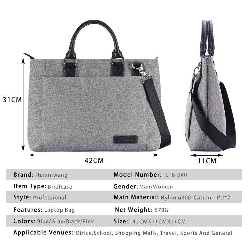 Oyixinger High Quality And Simplicity Business Bags Men Briefcase Laptop Bag File Package Nylon Women Office Handbag Work Bags CJ191210