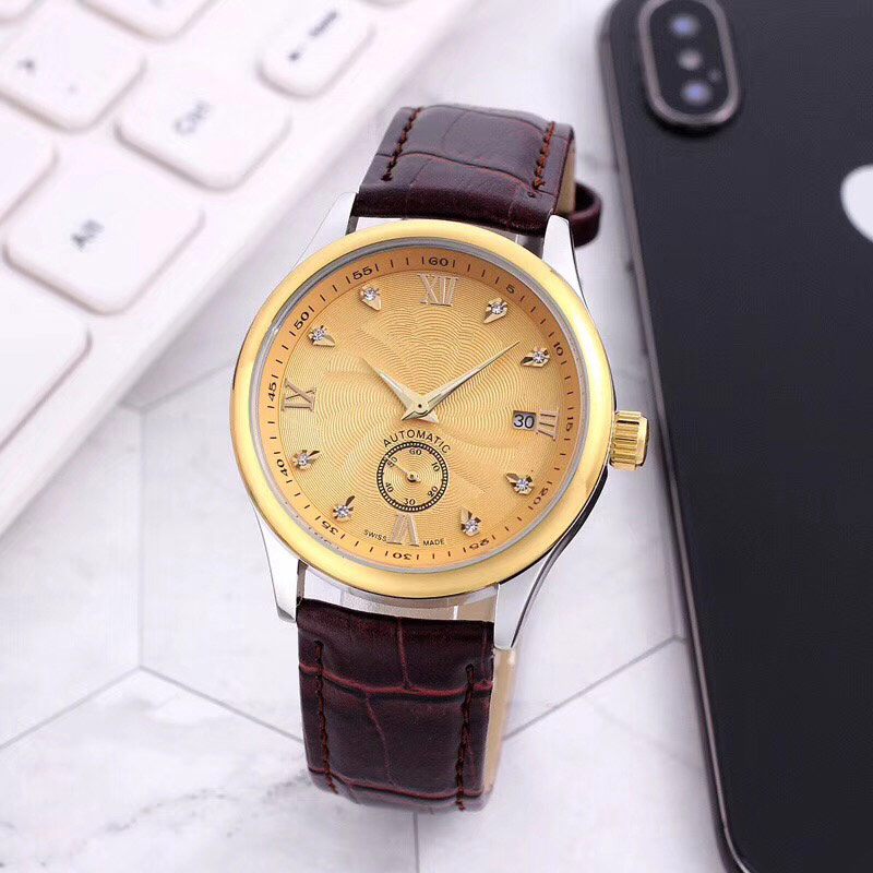 Business style luxury mens wristwatches mechanical automatic Watches Leather strap small dial works 38mm diamond dial Watch for men Father's Day Gift
Business style luxury mens wristwatches mechanical automatic Watches Leather strap small dial works 38mm diamond dial Watch for men Father's Day Gift