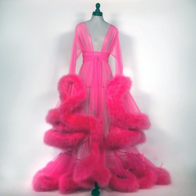Robe De Mariée Sexy Women Bathrobe Faux Fur Sleepwear Sheer Nightgown Long Sleeve Long Robe Spa Bridal Boudoir Robe Holiday Party Costume
Robe De Mariée Sexy Women Bathrobe Faux Fur Sleepwear Sheer Nightgown Long Sleeve Long Robe Spa Bridal Boudoir Robe Holiday Party Costume