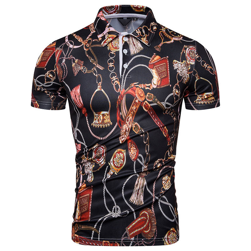 Fashion Print Mens Designer Polos Short Sleeve Lapel Neck Mens Casual Shirts Summer Males Fashion Clothing, As picture
Fashion Print Mens Designer Polos Short Sleeve Lapel Neck Mens Casual Shirts Summer Males Fashion Clothing, As picture