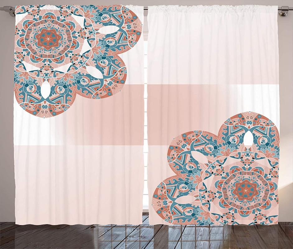 Mandala Curtains Floral Motifs Framework Ombre Color Bands Old Fashioned Living Room Bedroom Window Drapes Salmon White, As pic
Mandala Curtains Floral Motifs Framework Ombre Color Bands Old Fashioned Living Room Bedroom Window Drapes Salmon White, As pic