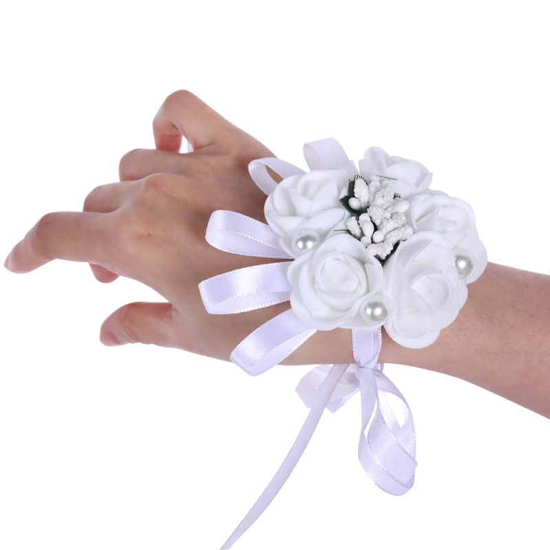 Bride Wrist Flower Brooch Bridesmaid Bracelet Bracelet Flower Party Dance Wedding Decorations, White
Bride Wrist Flower Brooch Bridesmaid Bracelet Bracelet Flower Party Dance Wedding Decorations, White