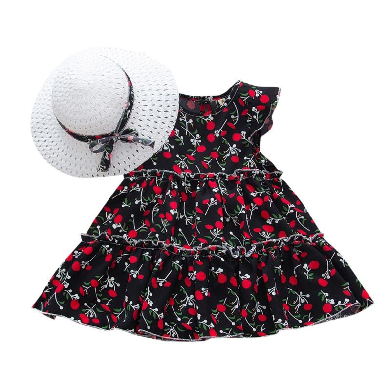 TELOTUNY Summer Girl Clothes Princess Ruffle Flower Printed Cake Dress With Hat Outfit Set Sweet Baby Dress Birthday 418, Black
TELOTUNY Summer Girl Clothes Princess Ruffle Flower Printed Cake Dress With Hat Outfit Set Sweet Baby Dress Birthday 418, Black