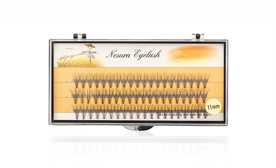 60pcs Various lengths Natural Soft False Eyelash Extension Deluxe Lashes Fake Eyelashes Fans 3D Eyelashes maquiagem