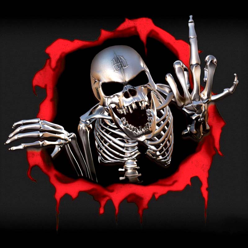 3D Car Sticker Metal Skeleton Skull Bullet Hole Funny Cool Stickers Auto Automobile Decals Car Styling Motorcycle Covers, As pic
3D Car Sticker Metal Skeleton Skull Bullet Hole Funny Cool Stickers Auto Automobile Decals Car Styling Motorcycle Covers, As pic
