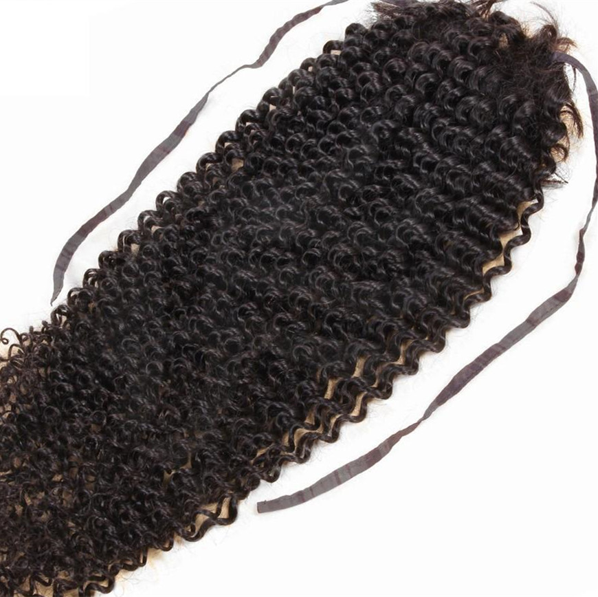 human hair ponytail hairpieces clip in high kinky curly human hair 140g drawstring ponytail hair extension for black women120g