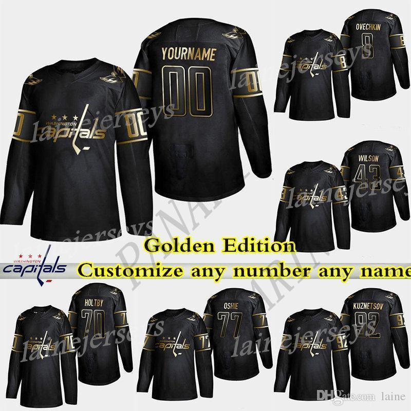 Washington Capitals Golden Edition 8 Alex Ovechkin 77 Oshie 70 Holtby 43 Wilson 92 Kuznetsov Customize any number any name hockey jerseys, Black;red
Washington Capitals Golden Edition 8 Alex Ovechkin 77 Oshie 70 Holtby 43 Wilson 92 Kuznetsov Customize any number any name hockey jerseys, Black;red