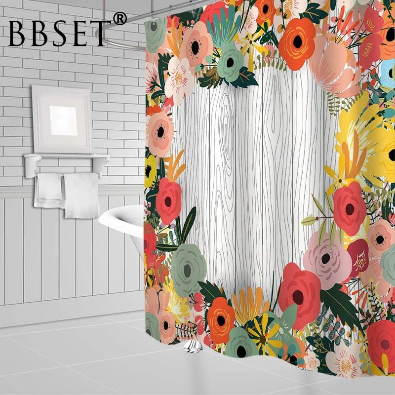 Flower Shower Curtain Wooden Board Hand Drawn Colorful Floral Pattern Waterproof Multi-size Cortina De Bano Bathroom Decor
Flower Shower Curtain Wooden Board Hand Drawn Colorful Floral Pattern Waterproof Multi-size Cortina De Bano Bathroom Decor