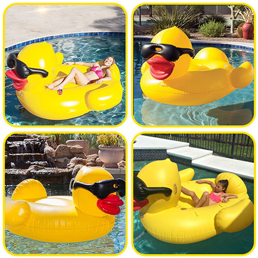 Adults Party Pool 82.6*70.8*43.3inch Swimming Yellow Floats Raft Thicken Giant PVC Inflatable Pool Floats Tube Raft DH1136 T035828730