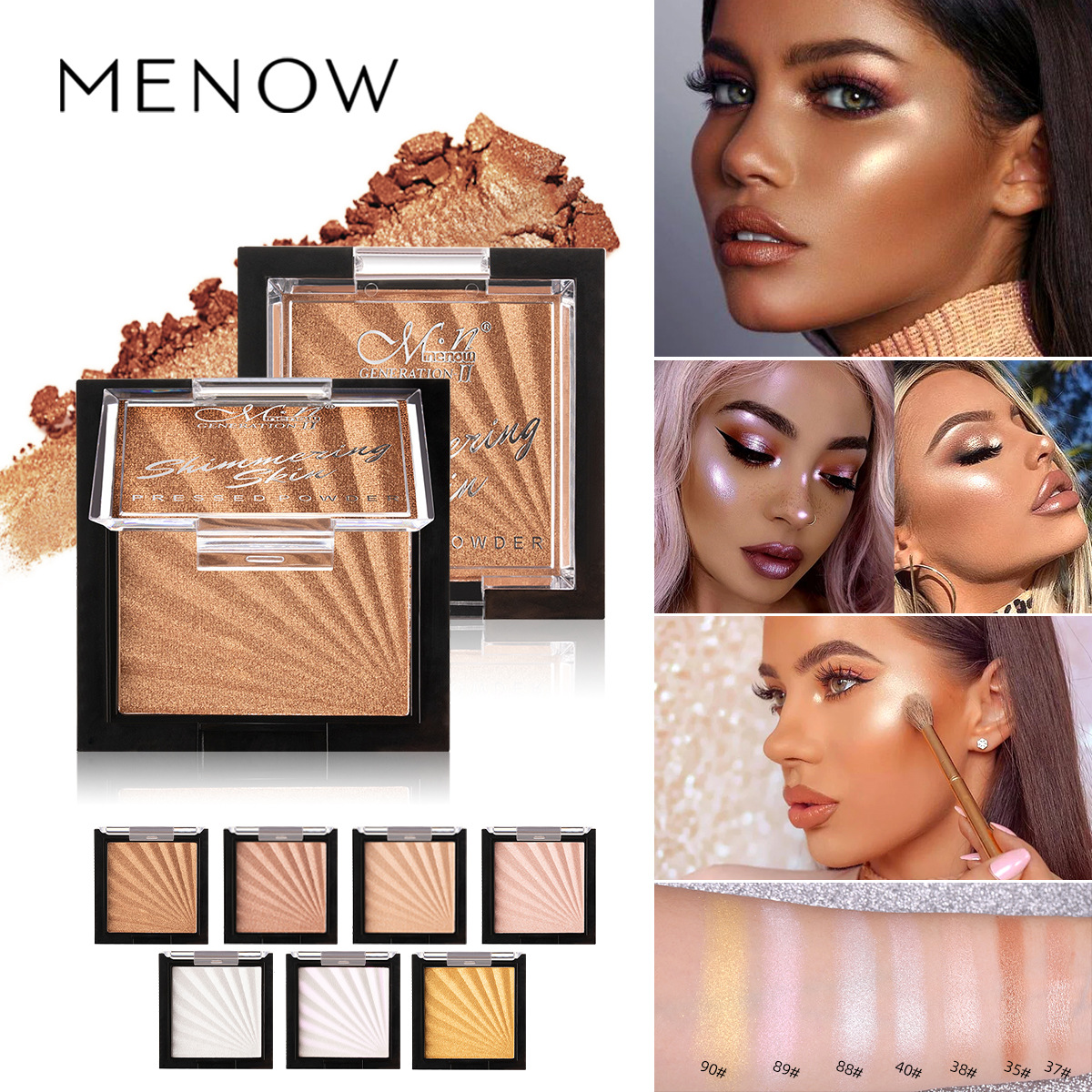 Brand MENOW 7 Colors Highlighter Facial Palette Makeup Face Contour Shimmer Powder Base Highlight Cosmetics Free Shipping, Color 90
Brand MENOW 7 Colors Highlighter Facial Palette Makeup Face Contour Shimmer Powder Base Highlight Cosmetics Free Shipping, Color 90