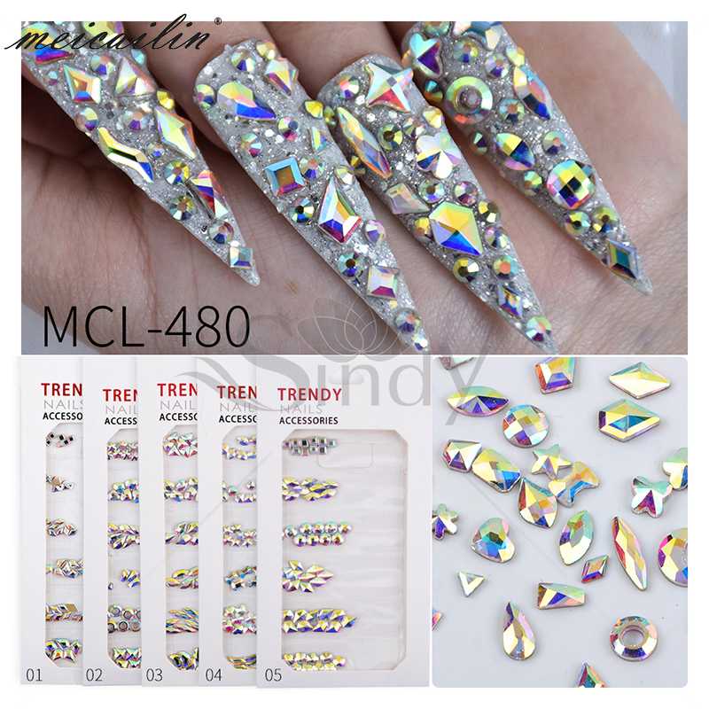 60 pcs New Mixed Size Shiny Gems Crystal AB Nail Stones Flat Back Rhinestones For Glass 3D DIY Nails Design Art Decorations Set, Silver;gold
60 pcs New Mixed Size Shiny Gems Crystal AB Nail Stones Flat Back Rhinestones For Glass 3D DIY Nails Design Art Decorations Set, Silver;gold