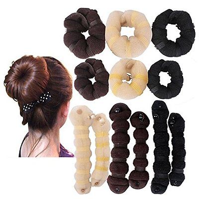 2pcs Fashion Hair accessory Styling Elegant Magic Bun Maker DIY Styling Tool #R45