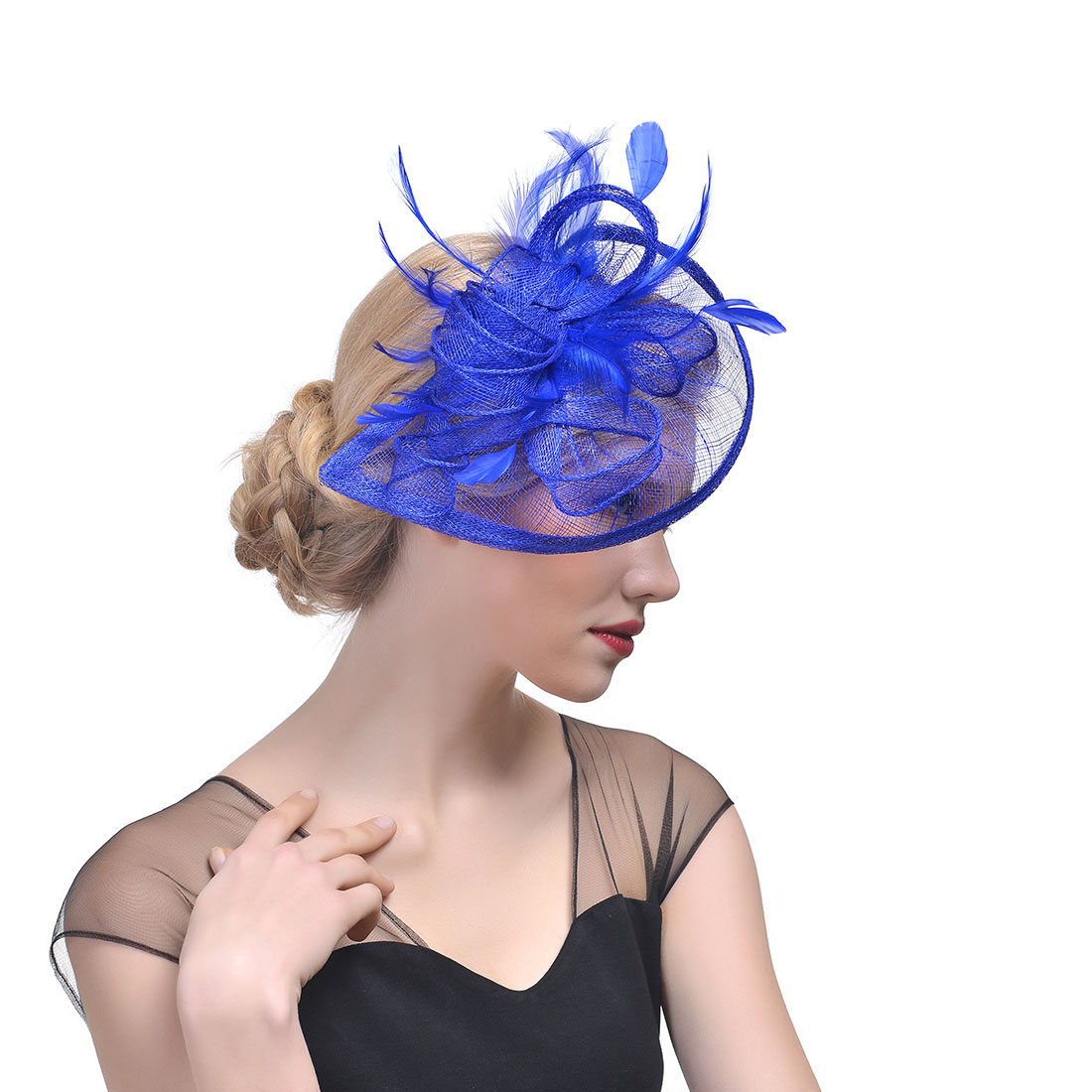 Bridal hats Feather Fascinator Hand Made Hair Bridal Birdcage Veil Hat Wedding Hats Fascinators Cheap Femin Hair Flowers For Wedding Party