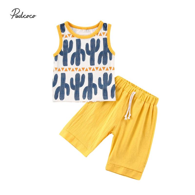 2020 Toddler Baby Boy Clothes 0-5Y Summer New Cactus Print Vest Tops Yellow Shorts Pants 2pcs Outfits Casual Kids Set, As pic
2020 Toddler Baby Boy Clothes 0-5Y Summer New Cactus Print Vest Tops Yellow Shorts Pants 2pcs Outfits Casual Kids Set, As pic