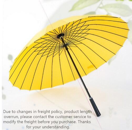 24 Bones Umbrella Men's Women Male Sense Of Security Golf Big Umbrella Long Handle Windproof Large