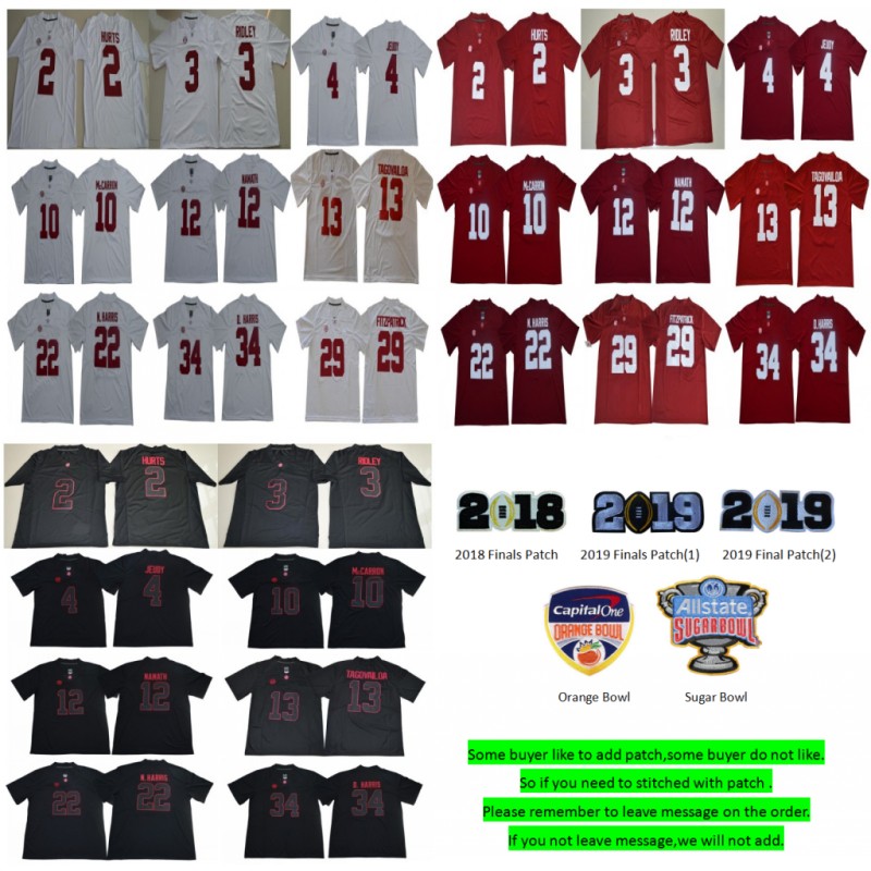 College Football 2019 Alabama Crimson Tide Tua Tagovailoa Jersey Jerry Jeudy Damien Najee Harris Jalen Hurts Sugar Orange Bowl Red Black, Black;red
College Football 2019 Alabama Crimson Tide Tua Tagovailoa Jersey Jerry Jeudy Damien Najee Harris Jalen Hurts Sugar Orange Bowl Red Black, Black;red