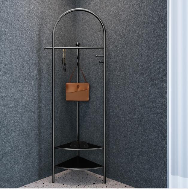 Corner coat rack floor Bedroom Furniture family iron bag clothes storage shelf living room hanging racks