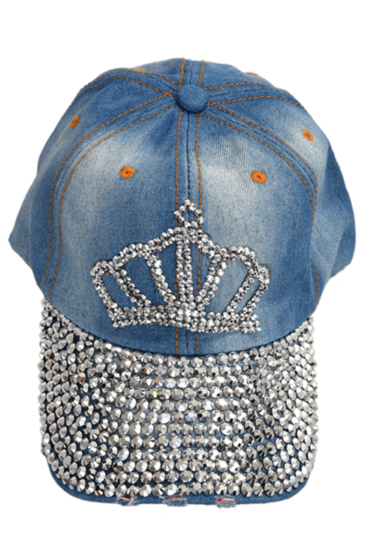 NEW-Chic Crown Pattern Washed Frayed Denim Rhinestoned Baseball Cap Hat For Women, Blue
NEW-Chic Crown Pattern Washed Frayed Denim Rhinestoned Baseball Cap Hat For Women, Blue