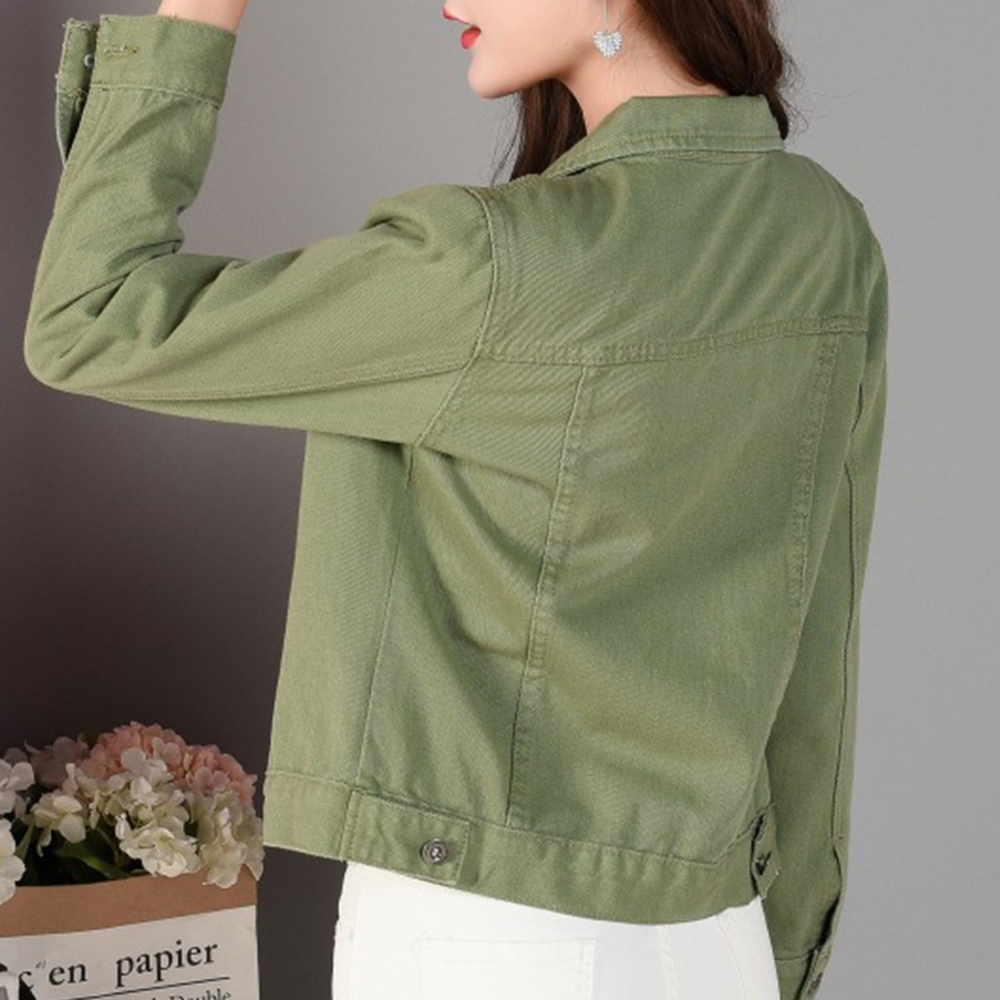 Women White Denim Jackets Female Spring Autumn Streetwear Pockets Button Single Breasted Jeans Jacket Casual Korean Denim Coat T200111