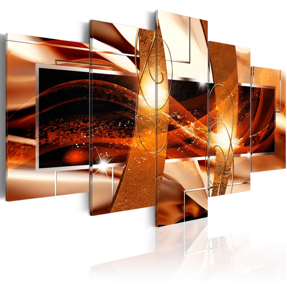 ( No Frame ) Canvas Print Modern Gold Abstract Art Painting Fashion Design for Home Decoration, Choose Color & Size