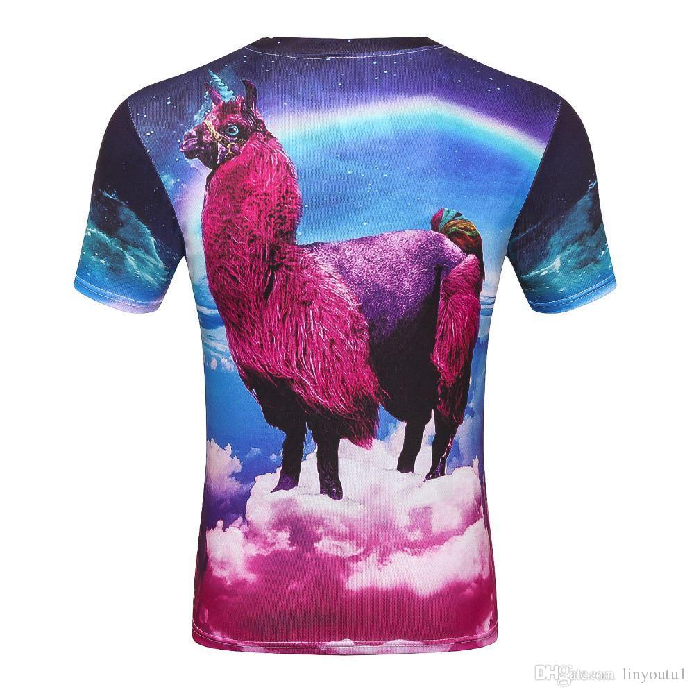 2018 Fashion T Shirt Men Space Galaxy Printed 3d T-shirt Street Wear Short Sleeve Casual Tees Plus Size