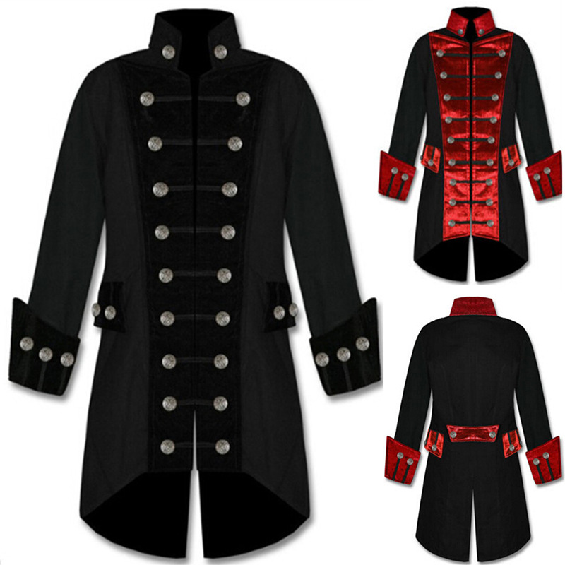 Men's Jackets Cosplay Medieval Mens Retro Punk Jacket Costume Victorian Renaissance Gothic Pirates Steampunk Coat Male Clothing, Red
Men's Jackets Cosplay Medieval Mens Retro Punk Jacket Costume Victorian Renaissance Gothic Pirates Steampunk Coat Male Clothing, Red