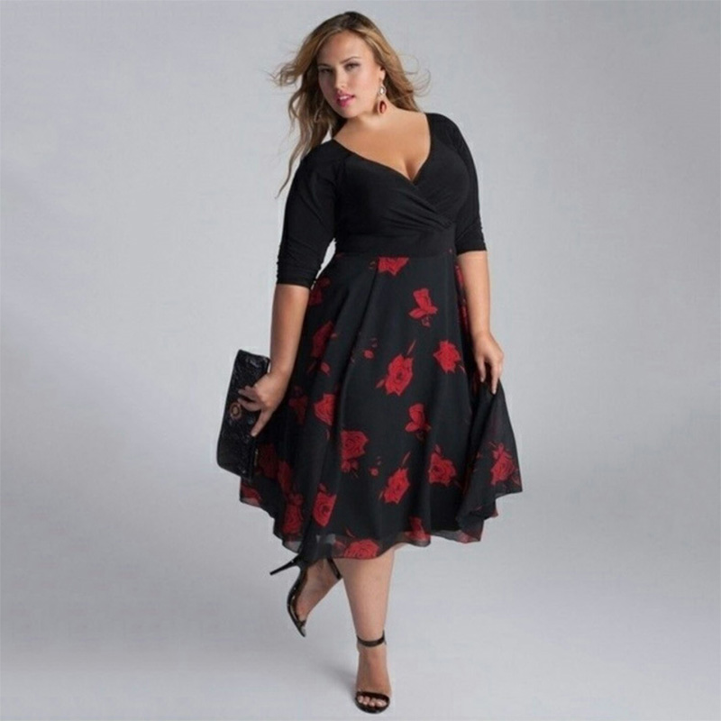 Women Beach Summer Sexy Floral Print Boho Dress Plus Size -5XL 6XL 7XL 8XL Ruffle V-Neck Casual Elegant Empire Autumn Vestido, Red
Women Beach Summer Sexy Floral Print Boho Dress Plus Size -5XL 6XL 7XL 8XL Ruffle V-Neck Casual Elegant Empire Autumn Vestido, Red