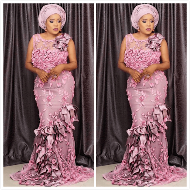 new aso ebi pink mermaid prom dresses 3d hand made flowers appliques evening gowns lace formal party wear robe de soiree