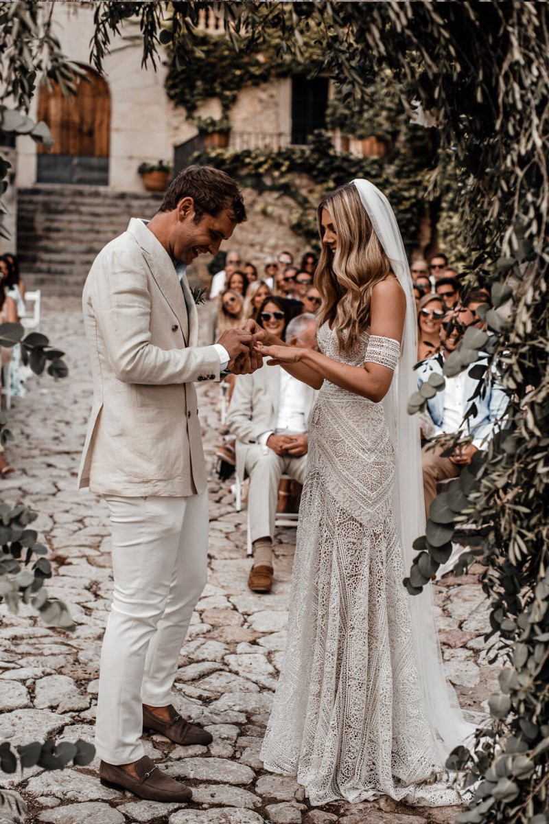 Vintage Bohemian Mermaid Wedding Dresses 2019 Crochat Cotton Lace Hippie Country Vestido De Noiva Backless Country Bridal Gowns