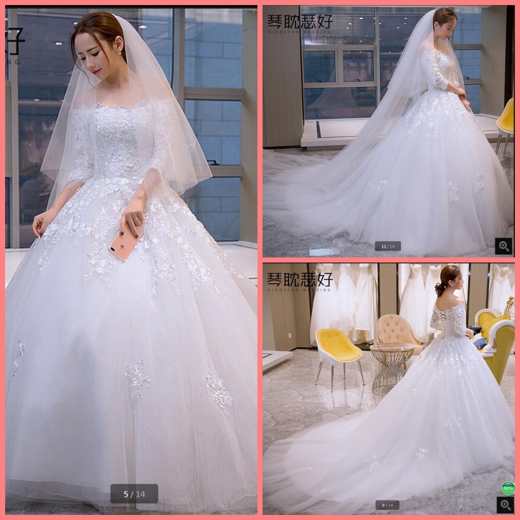 Robe de Mariage 2019 ball gown white lace appliques wedding dresses off the shoulder three quarter sleeve modest wedding gowns best selling, Red
Robe de Mariage 2019 ball gown white lace appliques wedding dresses off the shoulder three quarter sleeve modest wedding gowns best selling, Red