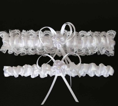 Ivory Sexy Lace Bowknot Bridal Garter Set Bride Wedding Accessories Leg Garters Belt Women Liga Blue White Pink