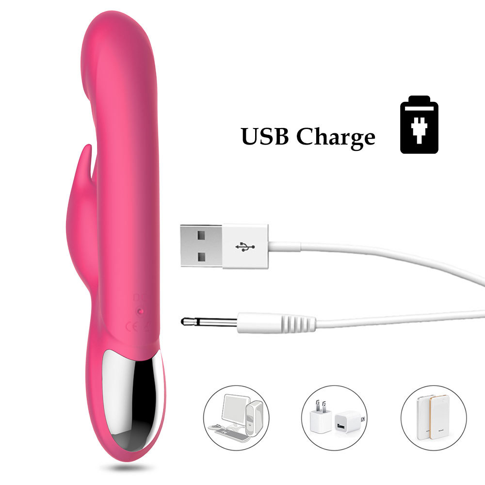 Khalesex 360 Degree Rotate Dildo Vibrator 7 Speeds Quiet Clitoris Rabbit Stimulate G Spot Adult Sex Toys for Woman Marsturbator Y191214