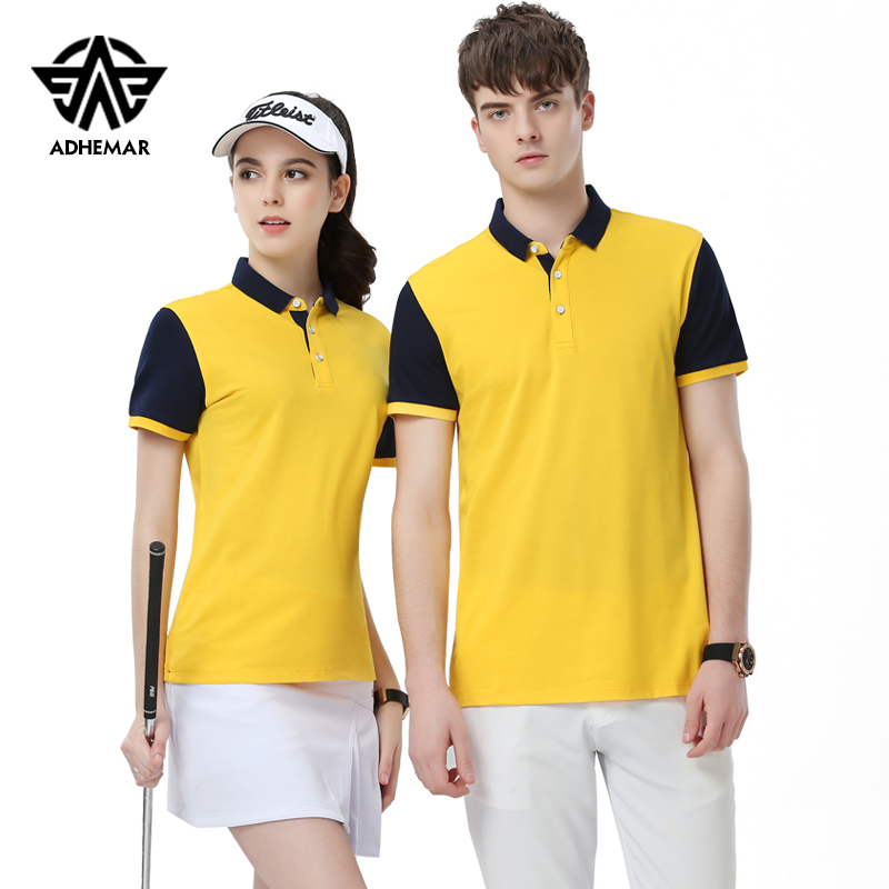 Adhemar breathable golf shirt fashionable t-shirt for men with collar short sleeve outdoors sports clothes for women